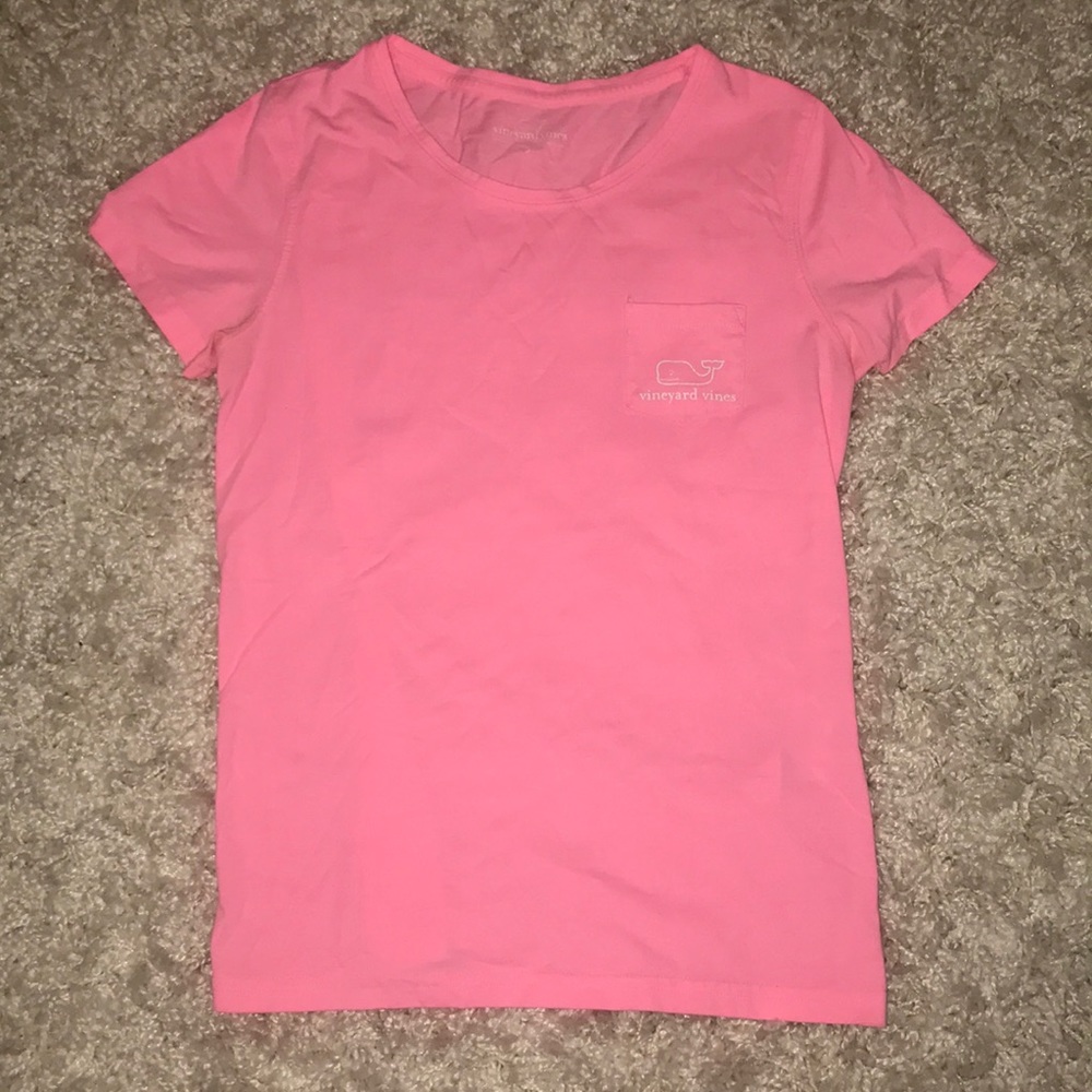 vineyard vines neon pink shirt!